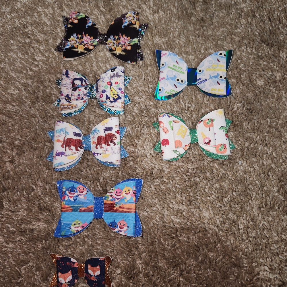 Colorful Kids Hair Bow Set